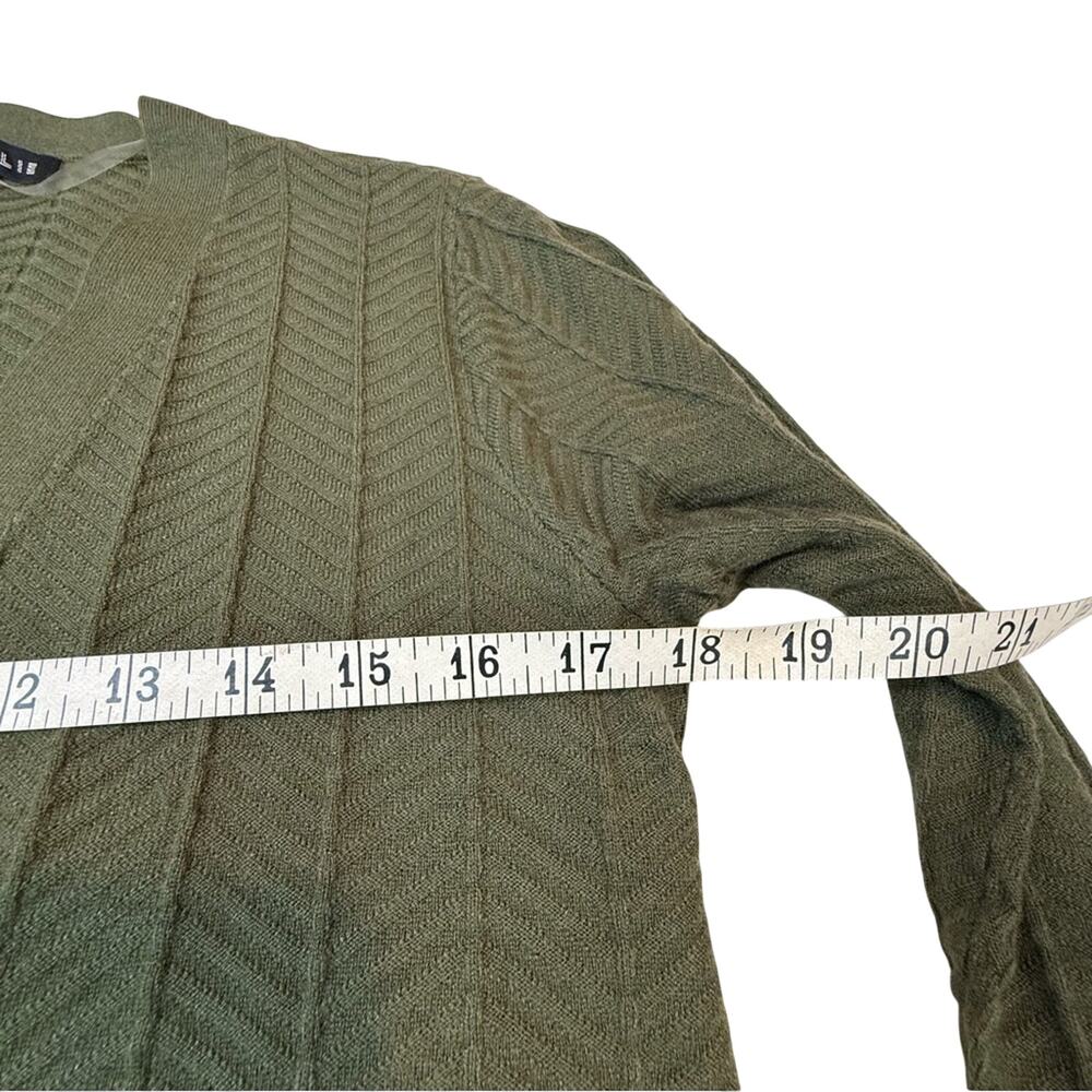 NWT Love Ellie Olive Green Cardigan Sweater Open Front Longer Length has Pockets - Picture 11 of 16